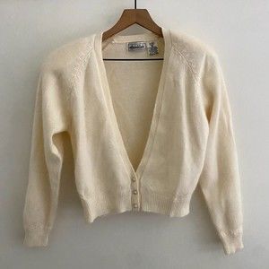 Vintage Alpenblick Lambswool Angora Cardigan Women's 36